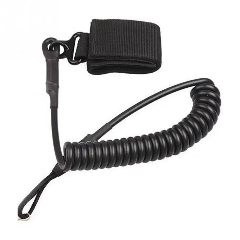 

Adjustable Combat Sling Telescopic Tactical Pistol Hand Gun Secure Lanyard Spring Sling with magic tape Belt hanging buckle