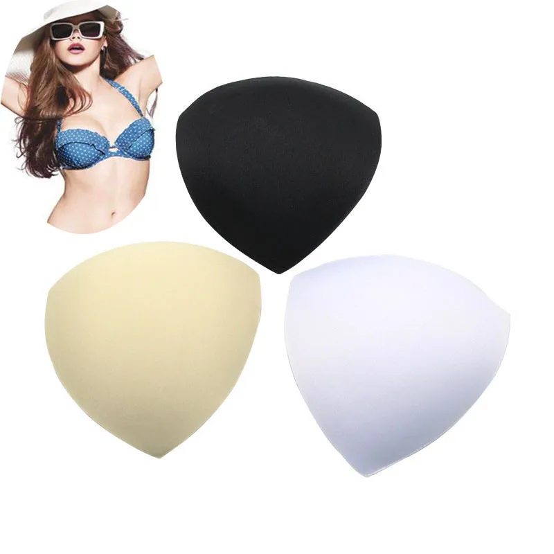 

High Quality 1 Pair Resuable Sewing Insert Soft Sponge Cup Bikini Padding Insert Bridal Removable Padded Bra Accessories
