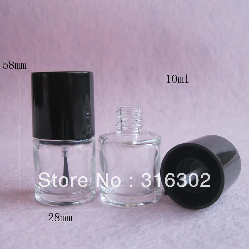Mini Cute 10ml Empty Nail polish Bottle/Transparent nail enamel bottle