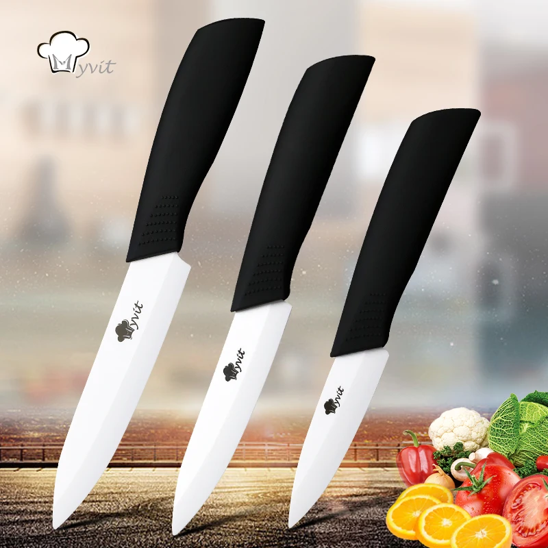 

Ceramic knife Kitchen Knives Set Paring Utility Slicing Fruit Vegetable Cutter 3 4 5 inch White Zirconia Blade Cooking Tool