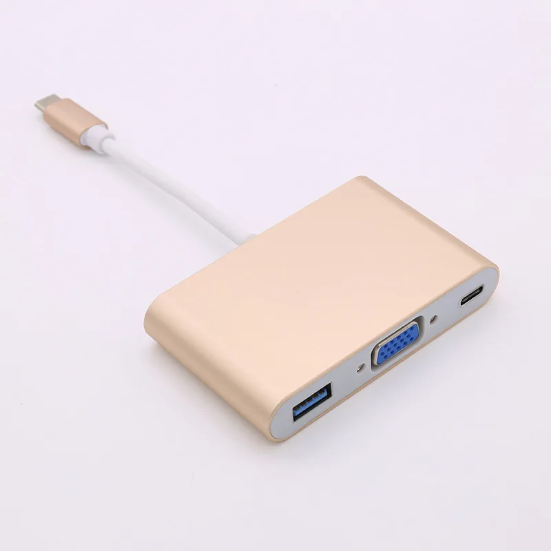 LYBALL USB C 3,1 type-C для VGA USB 3,0 usb type C PD концентратор Женский адаптер для нового Macbook 12 дюймов Chromebook Pixel Lumia 950XL