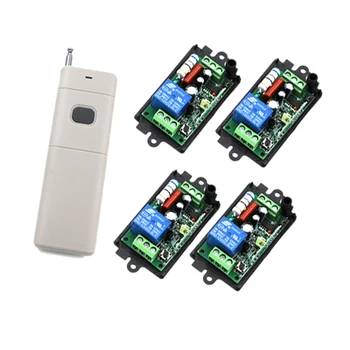 

Free Shipping! New AC110V 220V 433MHz Remote Control Switch 4 Receiver with 1-Button Long Range Remote Control SKU: 5215