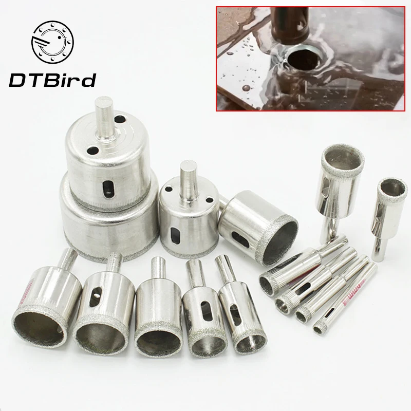 

3mm-50mm 8/10/11/14/15/16PCS Diamond Coated Drill Bit Set Tile Marble Glass Tile Ceramic Hole Saw Drilling Bits For Power Tools