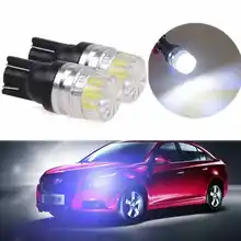 New 2 Pcs T10 5050 5 SMD Bright White Super LED Car Vehicle Side Tail Light Bulb Lamp