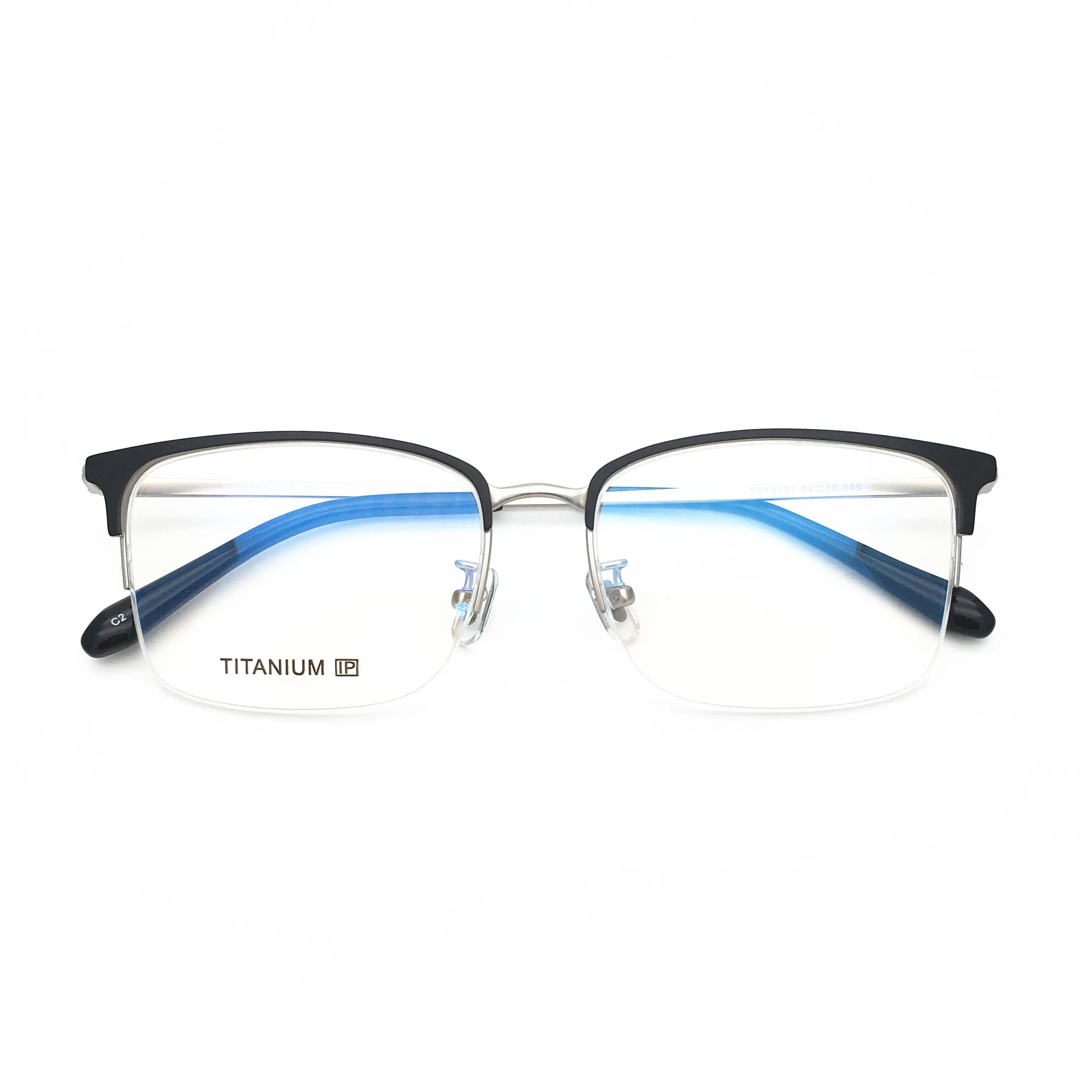

Belight Optical 2019 New Arrival Titanium Square Classical Half rimless Glasses Frame Men Design Prescription Eyeglasses Frame