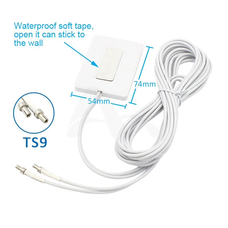 TS9 Connector 4g LTE Pannel Antenna Dual Slider Connector for Huawei 3G 4G LTE Router Modem Aerial 3 Meters Wire