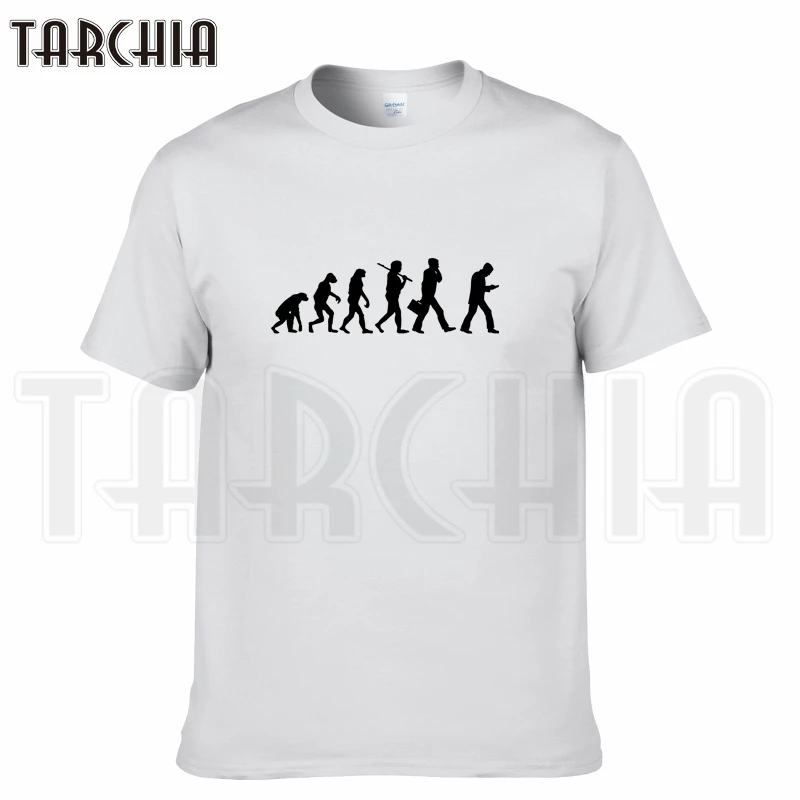 TARCHIA 2021 Новая летняя брендовая футболка Evolution 3c Хлопковая мужская повседневная с