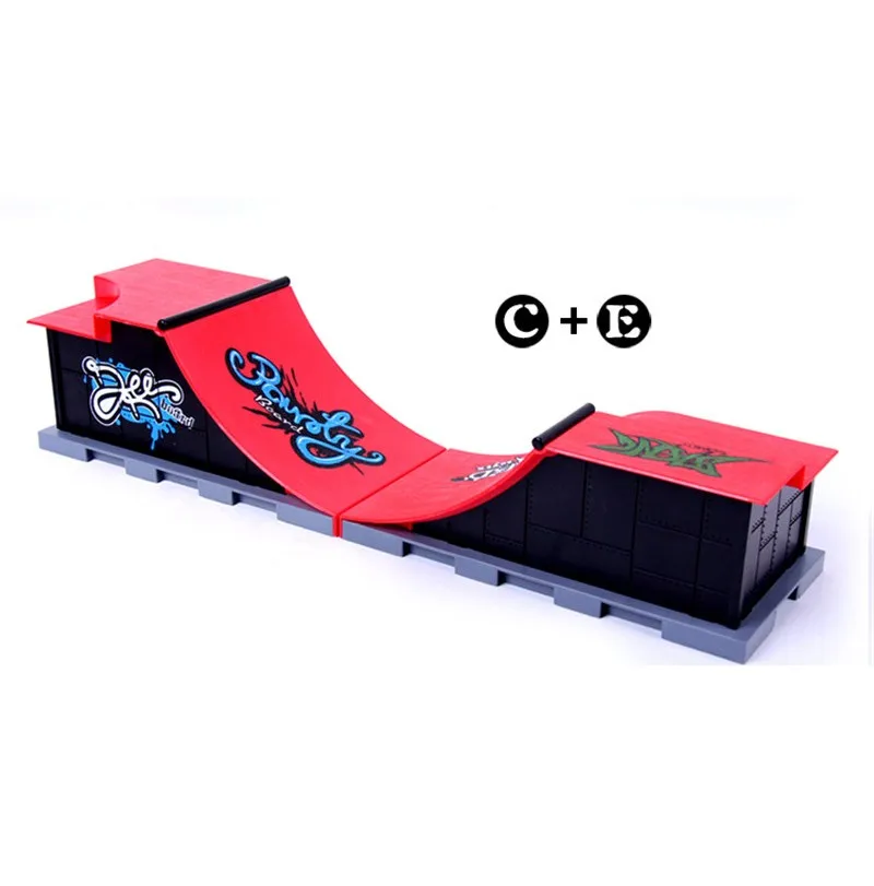 Модель C+ E, мини-скейтборд, парк, пандус, скейтборд, включает в себя 2 доски для пальцев, двойная дуговая форма желоба