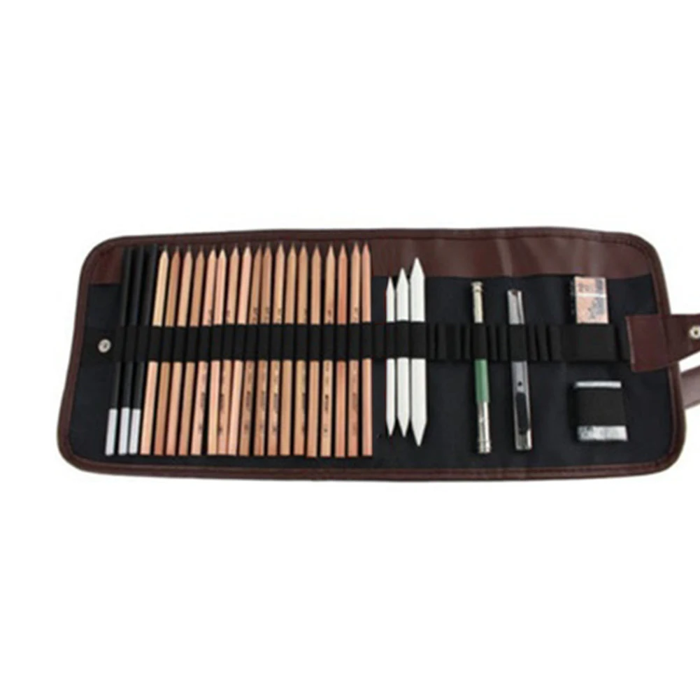 

Useful Sketch Tool set kits Pencils Charcoal Extender Paper Pen Cutter Eraser Drawing Set for school Student