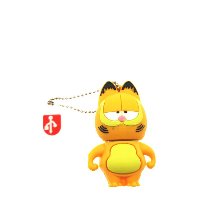 Cartoon Mini Garfield Cat USB 2.0 Flash Drive 4GB 8GB 16GB 32GB 64GB Portable Key USB Memory Stick Pendrive External Storage