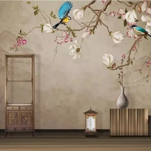 Beibehang пользовательские Обои фреска HD птица Магнолия ТВ фон Настенные обои живопись papel де parede обои домашний декор