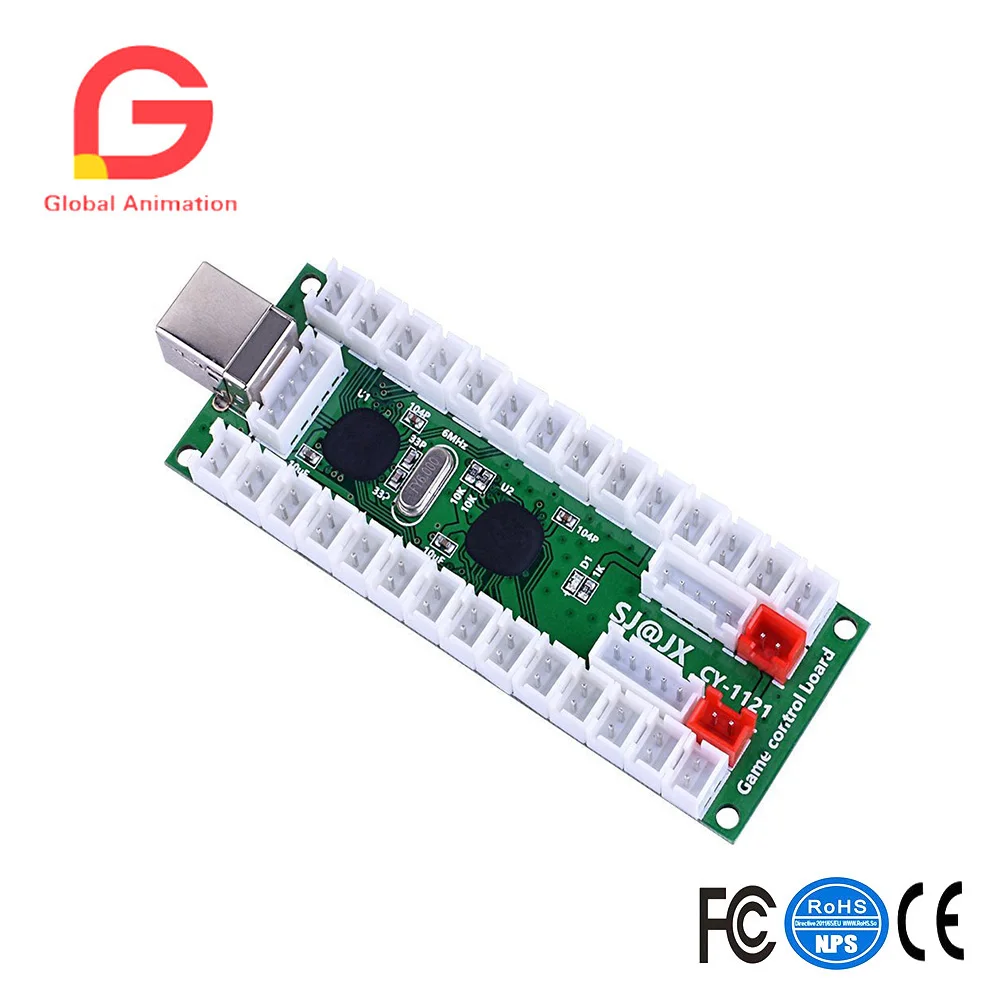 Аркадные игровые наборы, 2 игрока аркадная игра DIY наборы Нулевая задержка USB энкодер доска, джойстики и кнопка для Mame Jamma