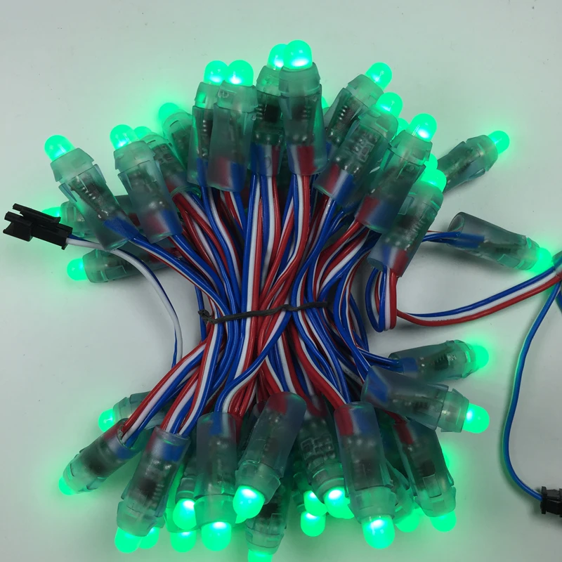 500 шт. 12 мм WS2811 светодиодный пиксельный rgb модуль Водонепроницаемый IP68 DC 12 V цифровой Full Цвет, 50 шт в наборе, веревочке нефтяного промысла по стандарту буквы алфавита