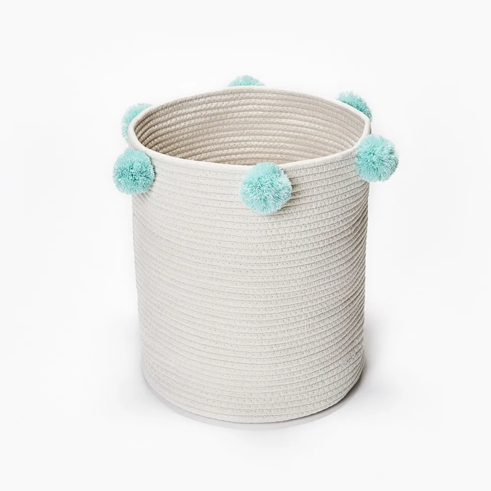 

NEW Design Cotton Thread Woven Clothes Storage Basket Convenient and Practicalcan for Organizer Clothes Toys Art Materials