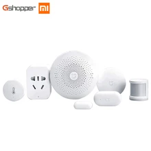 Xiaomi Smart Home Kit Mijia 6in1 Passerelle + Porte Fenêtre, température Humidité, Corps humain Capteur, Commutateur sans fil, Zigbee Prise