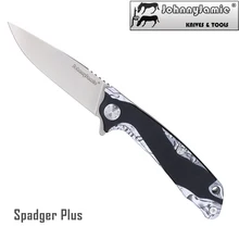 Новинка от бренда jonnyjamie, складной нож Spadger Plus G10, ручка с D2 стальным лезвием, Походный нож, карманные тактические инструменты для повседневного использования