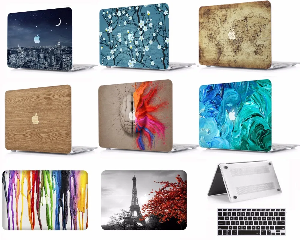 

Laptop Case Notebook Tablet Shell Keyboard Cover Bag Sleeve Fit 11 12 13 15"Macbook Pro Retina Touch Bar 2016 Air A1466 A1369 TT
