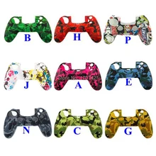 20pcslot высококачественный Камуфляжный силиконовый Противоскользящий защитный чехол для PS4 Pro Slim Dualshock 4 корпус контроллера