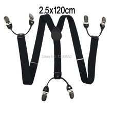 Мужские подтяжки больших размеров, повседневные модные подтяжки, высокое качество, кожа, wo, мужские подтяжки, регулируемые, 6 зажимов, ремень, 2,5*120 см