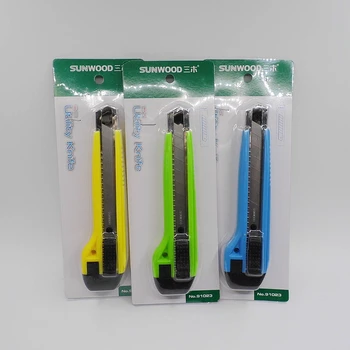

[SUNWOOD] (3 Pcs/Lot) Office Supplies Colorful Utility Knife Paper Cutter Knives School Student Stationery Letter Opener Cutter