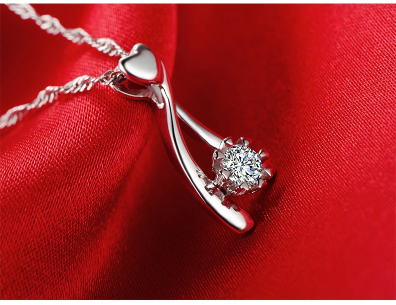 Твердые 18K золото 0.21ct натуральный алмаз кулон ожерелье для женщин-Бесплатная доставка DHL