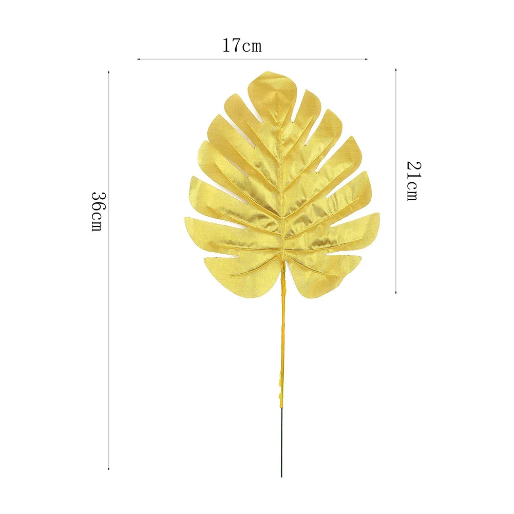 20 шт./компл. моделирование, растения, Искусственные золотые пальмовых листьев тропические листья в форме Панциря Черепахи для вечерние свадебные дома украшение стола