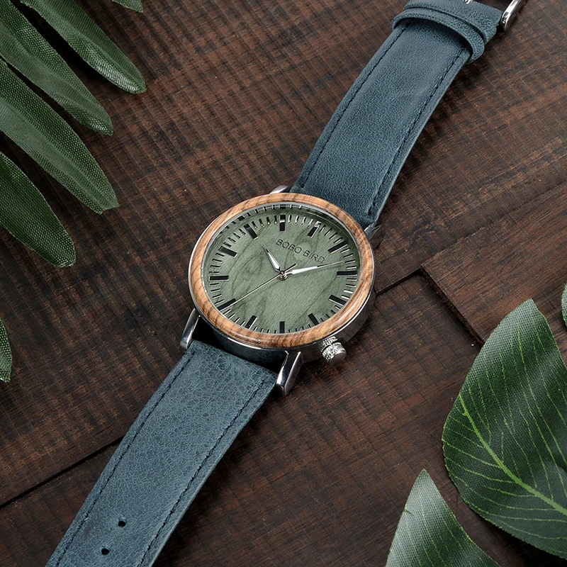 BOBO BIRD V-P01 Bamboo Wood Watches Men New Products Casul Fashion Quartz Wrist Watch horloge