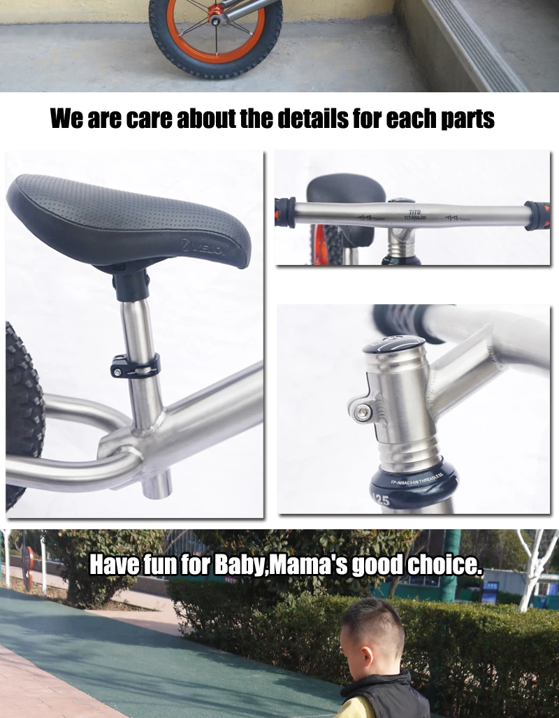Top TiTo Titanium Balance Bike Learn To Walk Get balance sense No Foot Pedal Riding Toys for Kids Baby 2