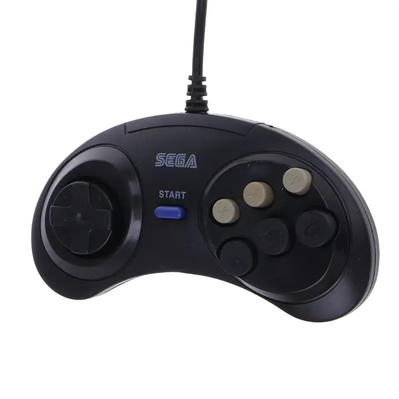 6 кнопок Проводной контроллер Pad геймпад для Mega Drive Megadrive sega MD Genesis