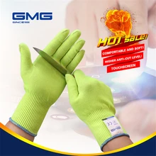 Luvas anti-corte, luvas à prova d' água para gmg amarela hepen388 ansi anticorte de nível 5, luvas de segurança luvas resistentes do corte