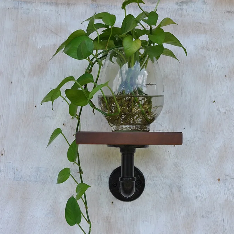 Free-Shipping-Industrial-Vintage-Style-Iron-Pipe-Bookshelf-Wall-Hanging-Coat-Racks-Shelf-Living-Room-Furniture