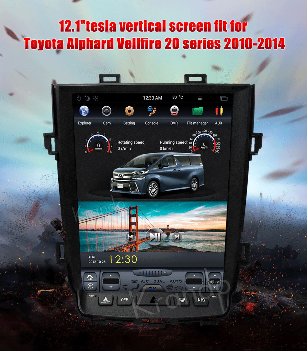 Perfect Krando Android 8.1 10.4" Tesla Vertical car multimedia player GPS for Toyota Alphard 2007-2013 radio audio navigation system BT 0 Perfect Krando Android 8.1 10.4" Tesla Vertical car multimedia player GPS for Toyota Alphard 2007-2013 radio audio navigation system BT 0