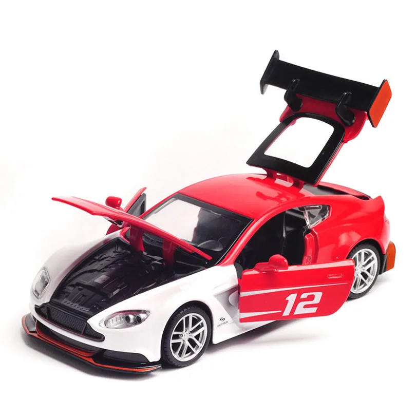 Модель гоночного автомобиля Martin GT3 1/32 модель из сплава с 4 открывающимися дверями