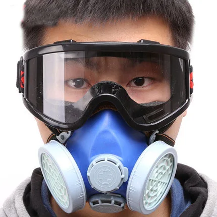 激安 防塵マスクで大型ビューゴーグル産業抗ダストmethanal pm2.5保護呼吸マスク噴霧絵画面体