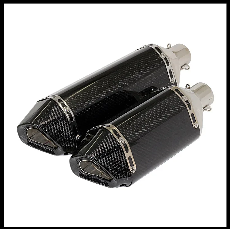 

ID:51mm New Model High Quality carbon fiber Universal Motorcycle Exhaust Pipe Muffler Racing Exhaust for Kawasaki Z800 Z1000