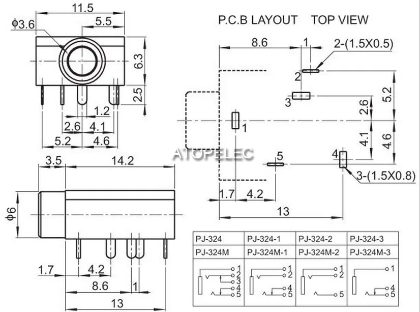 1 комплект 3,5 мм стерео наушники 3pin штекер+ 5pin гнездо с гайкой PCB панель крепление