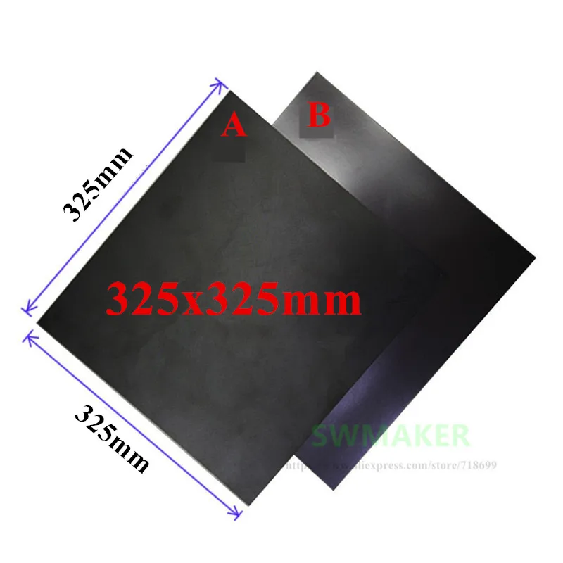 

325x325mm New Magnetic Print Bed Tape Flex Build Tape Kit For DIY Wanhao Duplicator 9 3D Printer Great For PLA Printing