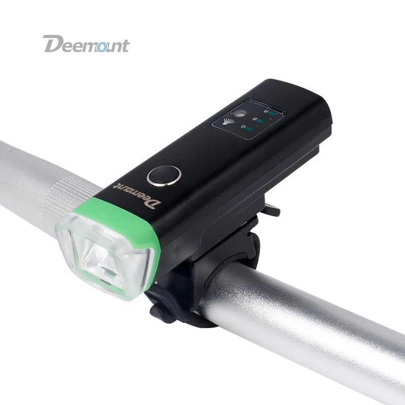 Компактная фара на руль велосипеда Deemount фонарь с USB зарядкой Передний датчиком