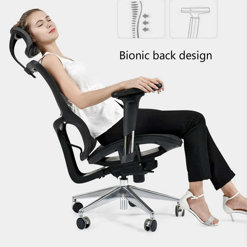 Office Chair Lifted Rotated Mesh Computer Chair Creative Ergonomics Household Reclining Leisure Swi