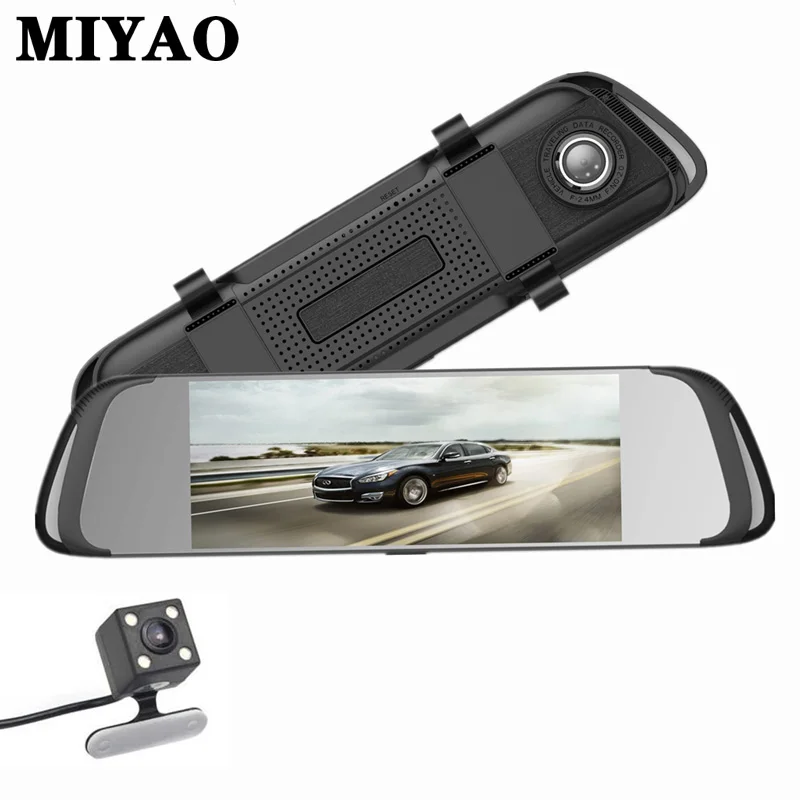 

Car DVR Camera 7 Inch Touch Screen Dual Lens IPS Rearview Mirror Video Recorder Dash Cam Camera FHD 1080P Car Dvrs Dash Camera