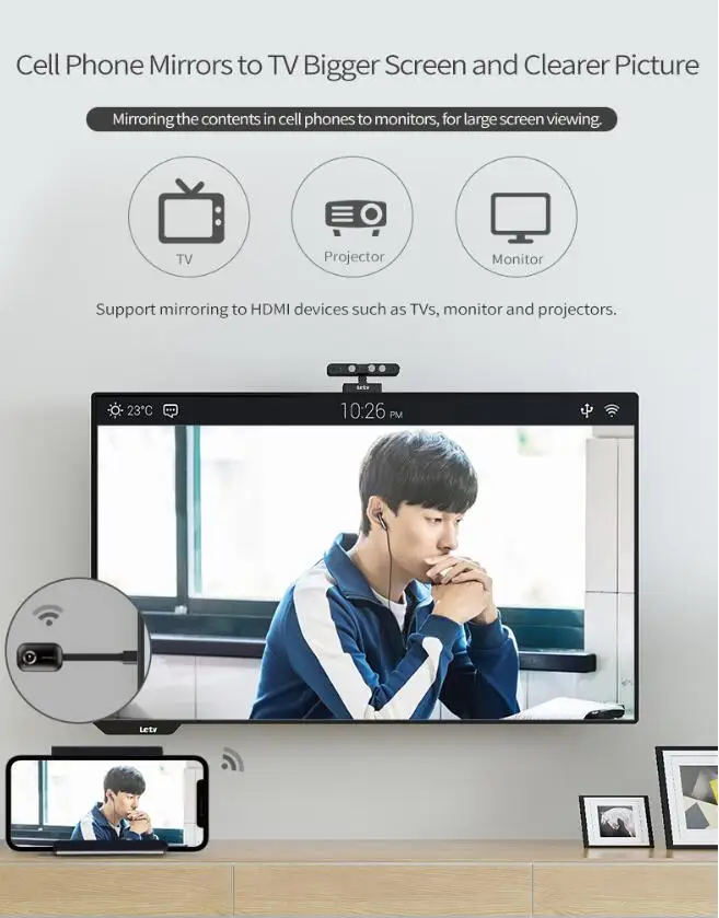 sem fio hdmi wi-fi dongle receptor android