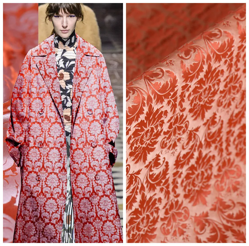 117 см китайская шелковая парча ткань 38 мм пряжа окрашенная шелковая ткань костюм платье шелковая ткань материал шелковая ткань