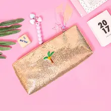 Bentoy сверкающих единороги портмоне школьников Карандаш сумка Shell дерево вышивка скучный польский ручка сумки Harajuku Деньги Сумочка