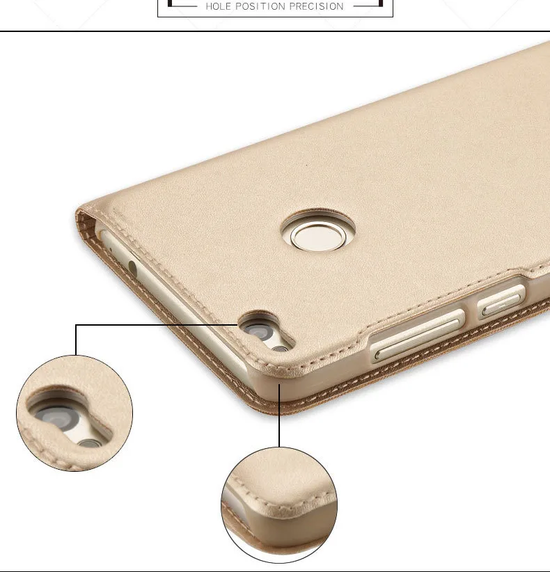 luxury open window leather flip case for huawei honor 8 lite 06