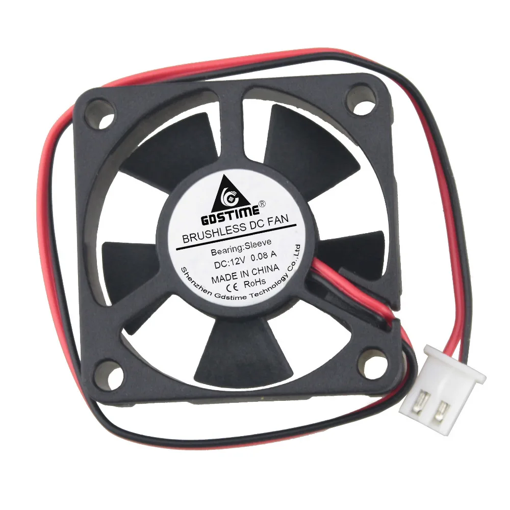 Wholesale 50pcs 35mm 35x35x10mm 5V 2Pin Brushless Cooling Fan Free Shipping
