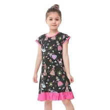 Летнее платье для девочек Детские платья Детские ночные рубашки Детская ночная рубашка для девочек 3d принт набор для сна «Принцессы» пижамы