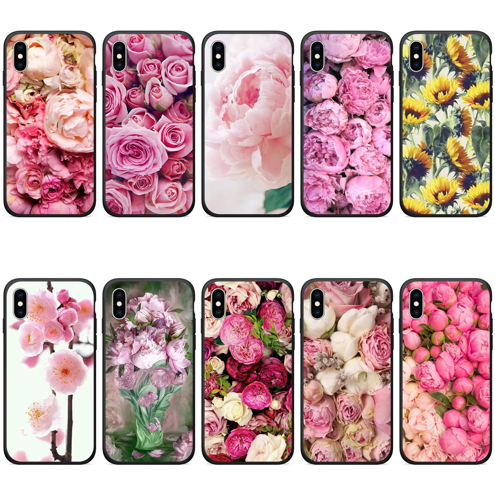 

Black Soft TPU Case Pattern Back Phone Cover for iPhone 7 Case Phone Bag for iPhone 5 5S SE 6 6s Plus x xr xs max Shell