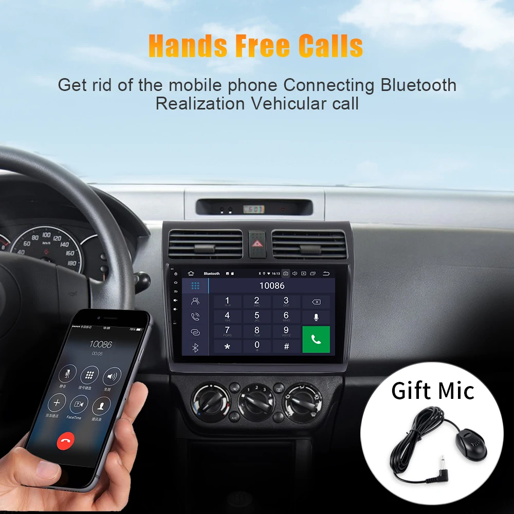 Cheap Android 9.0 TDA7850 Car Stereo for Suzuki Swift 2005 2006 2007 2008 2009 2010 Autoradio Bluetooth GPS Navigator 10.2" IPS 3