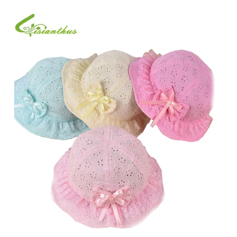 Fashion Baby Bucket Sun Hat Floral Children Summer Panama Hollow Caps