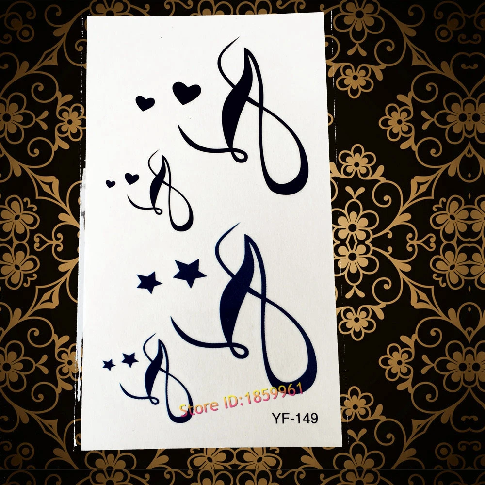 Chaud Doux Musique Mélodie Temporaire Tatouage Autocollants
